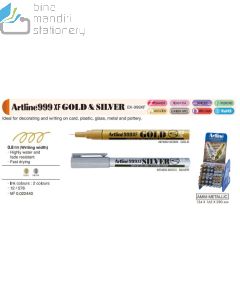 Foto atk Artline 999XF Metalic INK Marker Ballpoint Fast Drying Agen merek Artline