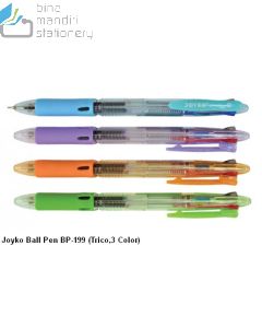 Contoh Pena Pulpen Joyko BallPen BP-199 (Trico,3 Color) merek Joyko