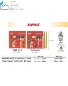 Contoh Joyko Clean Crayon CLCR-AB-12 Krayon Bersih merek Joyko