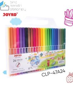 Jual Pena Kuas Berwarna Seni menggambar dan Melukis Joyko Color Brush Pen CLP-47A24 termurah harga grosir Jakarta