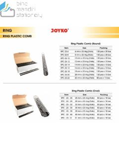 Spiral Plastik jilid Binding Joyko Ring Plastic Comb RPC-23-6 (Folio)