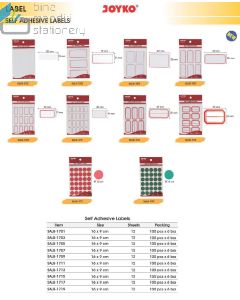 Jual Stiker Joyko Self-Adhesive Labels SALB-1709 (18x32mm) termurah harga grosir Jakarta