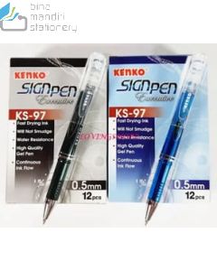 sample Image perlengkapan Bollpoint Pulpen Pena Tulis Kenko KS-97 Gel Pen